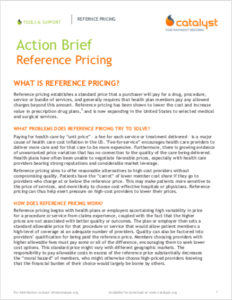 Reference Pricing Action Brief