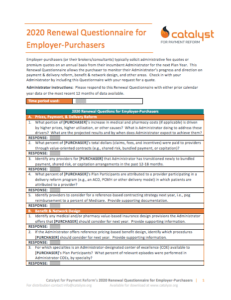 2020 Renewal Questionnaire
